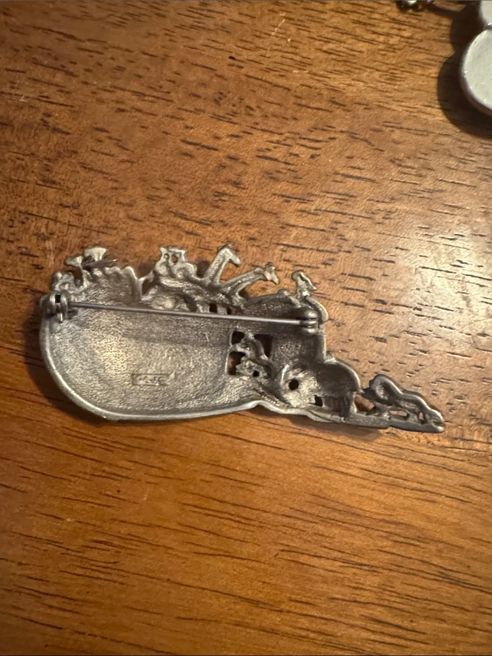 AJC Silver-tone Noah's Ark JEWELRY Brooch PIN VINTAGE